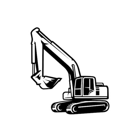 Excavator Silhouette Vector