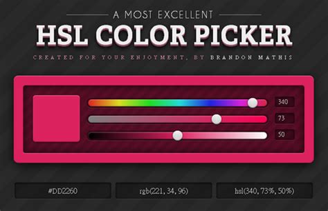 HSL Color Picker For Web Designer | Web Resources | WebAppers