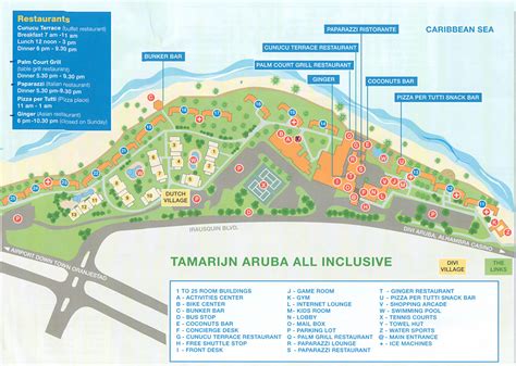 Resort Map | Tamarijn Aruba All Inclusive | Aruba