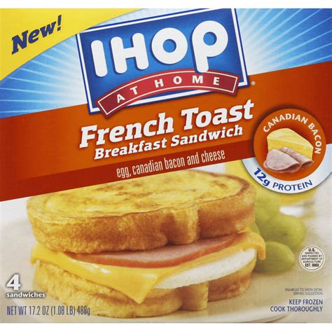 IHOP Breakfast Sandwich, French Toast, Egg, Canadian Bacon and Cheese ...