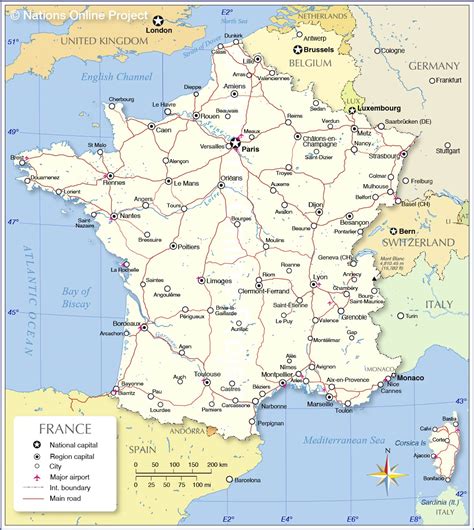 France Printable Map