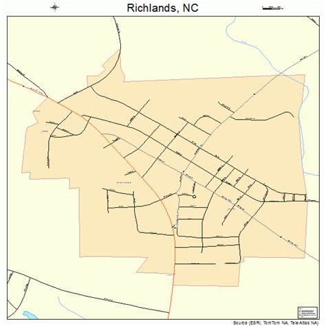 Richlands North Carolina Street Map 3756360