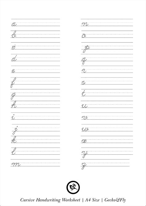 5 Printable Cursive Handwriting Worksheets For Beautiful Penmanship