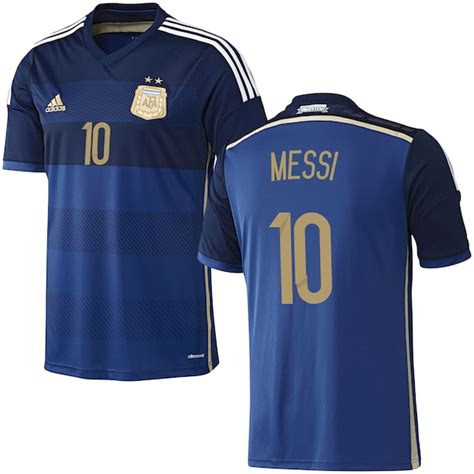 Messi #10 Argentina adidas 2014 World Soccer Replica Away Jersey ...