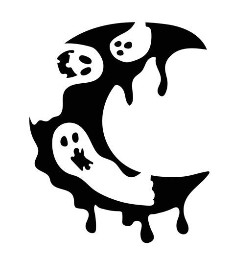 Ghosts (Free Pumpkin Stencil - Pumpkin Pattern - Pumpkin Template ...