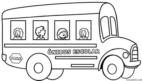 Desenhos de Ônibus escolar para colorir - Páginas para impressão grátis