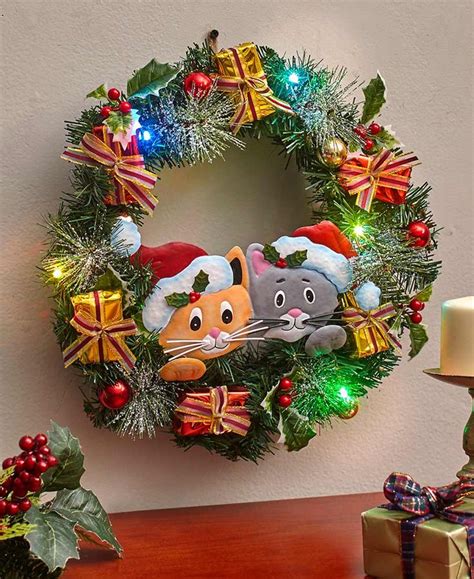 Lighted Cat Christmas Decor | Festive Holiday Decoration