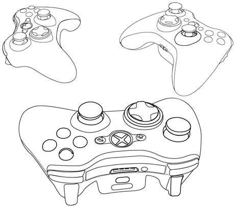 Xbox Controller Outline by WKJonesnet on DeviantArt