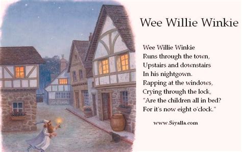 Wee Willie Winkie - Nursery Rhymes ~ Kids Poems - Poems for Kids, Best ...