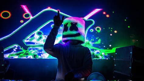 DJ Marshmello HD Neon Wallpaper, HD Music 4K Wallpapers, Images and ...