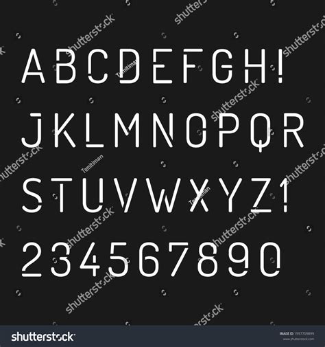 Abstract Digital Modern Alphabet Fonts Typography Stock Vector (Royalty ...