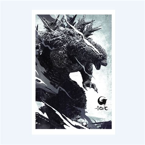 Godzilla Minus One/Minus Color Screen-Printed Poster