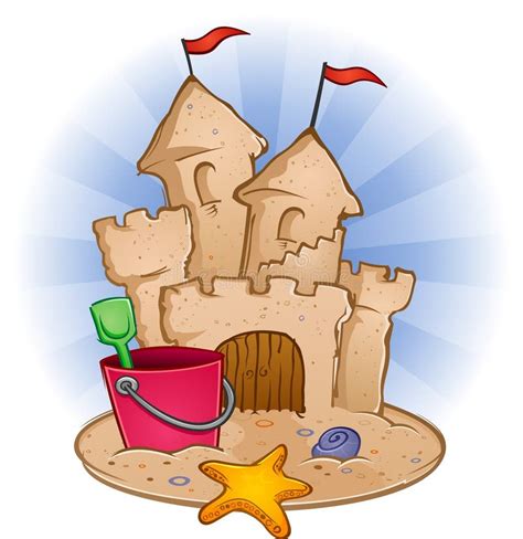 Sand Castle stock vector. Illustration of shovel, castle - 22322435