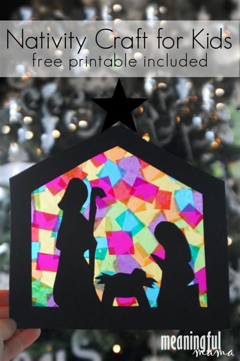 Stained Glass Nativity Craft For Kids