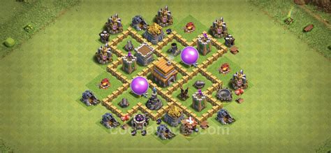 Clash Of Clans Town Hall Level 5 Base Defense