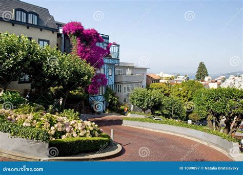 Lombard street stock image. Image of sunny, attraction - 1099897