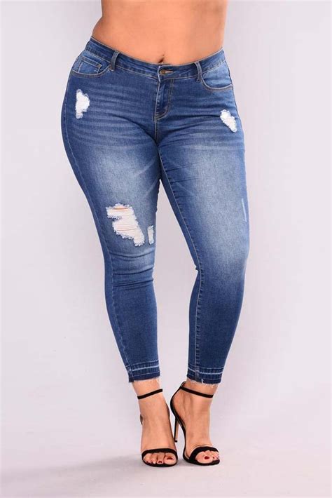 China New Fashion Style Plus Size Denim Jeans Women Ripped Jeans for ...