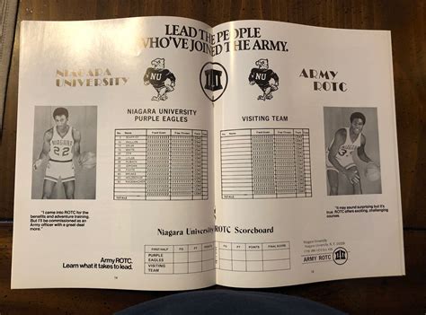 1979 Niagara University Basketball Program Siena Niagara Falls ...