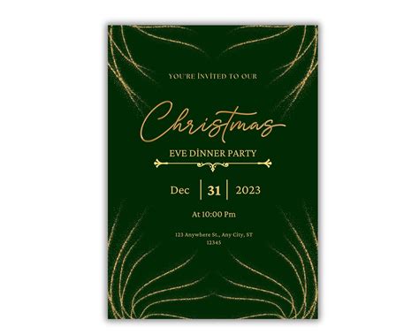 Editable Christmas/holiday Cocktail Party Invitation Template - Etsy