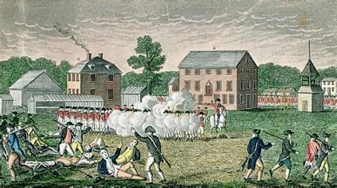 The Battle of Lexington, April 19th 1775 - American School as art print ...