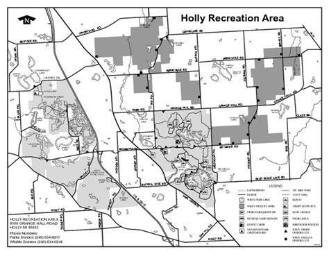 Holly State Recreation Area Michigan Site Map - Holly Recreation ...