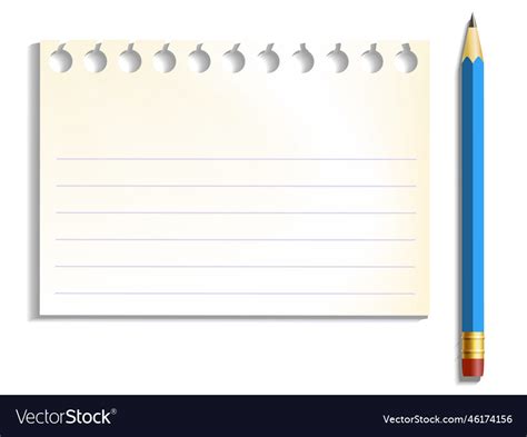 Paper with pencil Royalty Free Vector Image - VectorStock