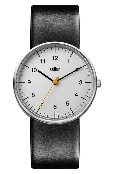 BRAUN 'CLASSIC' LEATHER STRAP WATCH, 38MM. #braun Mens Watches Leather ...