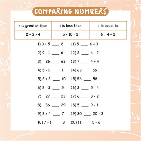 Free Printable Greater Than Less Than Worksheets