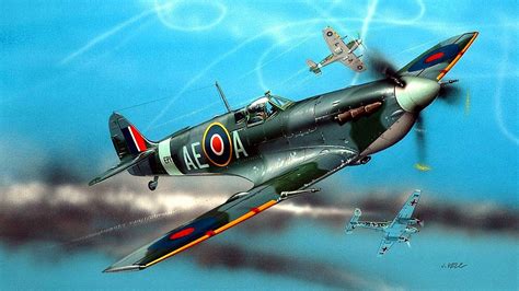 Supermarine Spitfire HD Wallpaper: A Military Legend in Flight