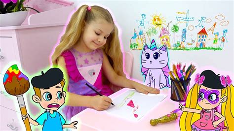 Diana and Roma Fun Cartoons to Learn Colors - YouTube