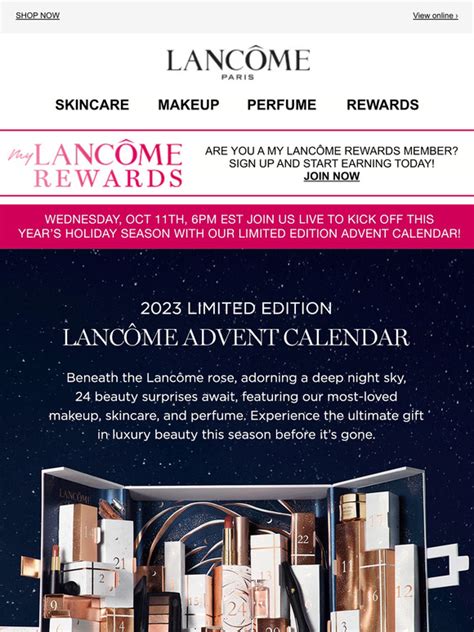 Lancôme US: Magic Awaits You: Advent Calendar 2023 | Milled