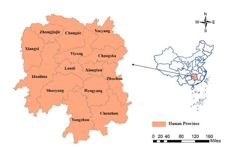 Map of Hunan province, China. | Download Scientific Diagram