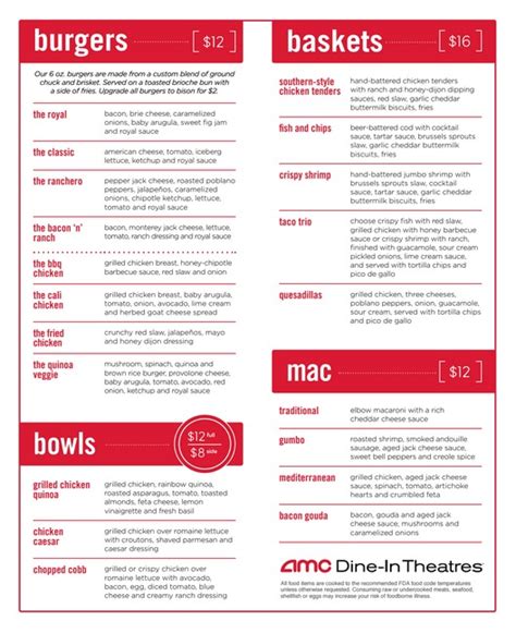 Essex Green AMC Dine-In Theatres Unveils New Menu | TAPinto