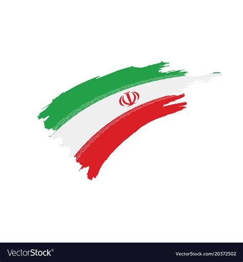 Iran flag Royalty Free Vector Image - VectorStock