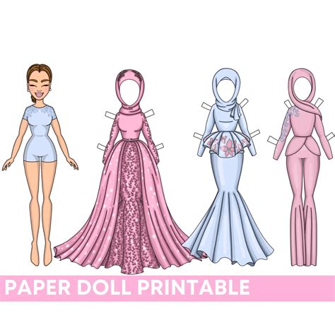 Paper Doll With Clothes Printable DIY Activities for Kids - Etsy Israel