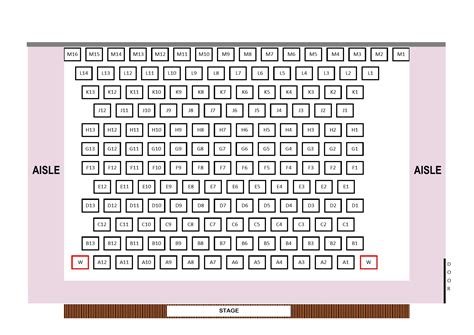 Seating Plan - Talisman Theatre And Arts Centre