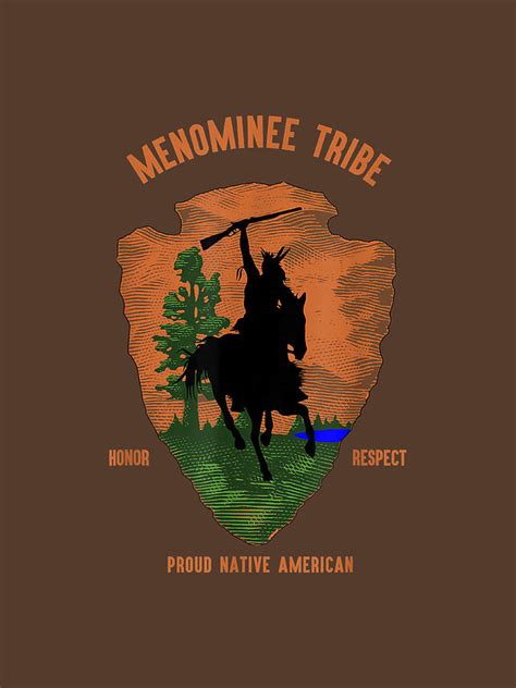 Menominee Tribe Native American Indian Pride Vintage Retro A Drawing by ...