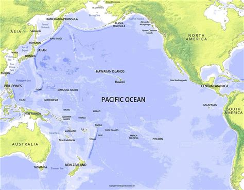 Pacific Ocean On World Map