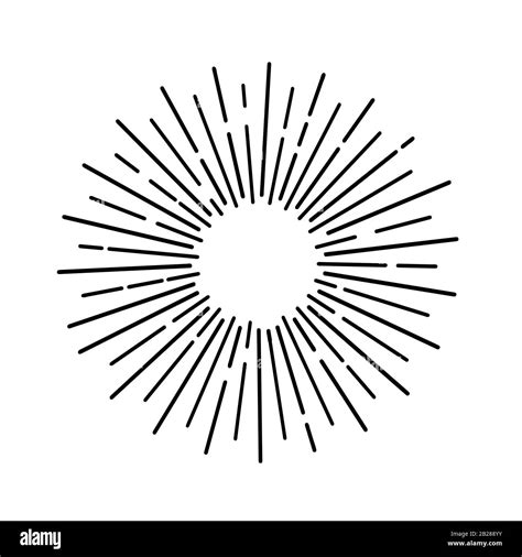 Sun rays hand drawn, linear drawing Stock Vector Image & Art - Alamy