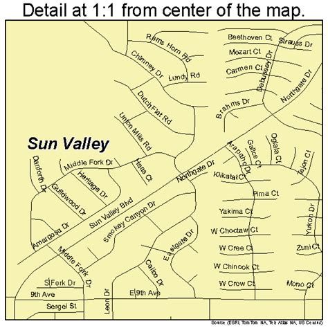 Sun Valley Nevada Street Map 3271600