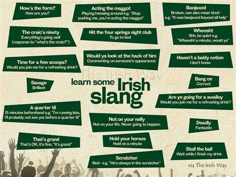 Irish slang | Irish english, Irish gaelic language, Irish slang