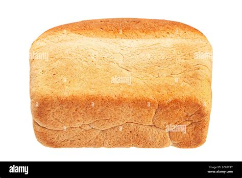 Square bread loaf isolated on white background Stock Photo - Alamy