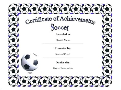 Soccer Award Certificate Template (2 | Free Printable Throughout Soccer ...