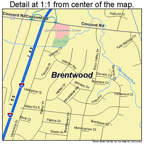 Brentwood Tennessee Street Map 4708280