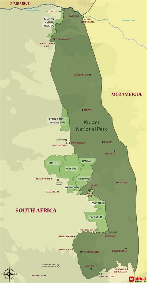 Greater Kruger National Park Map - Moriti Private Safaris