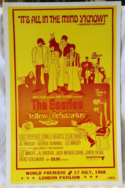 Sold Price: 1968 The Beatles "Yellow Submarine" Film Poster - October 6 ...