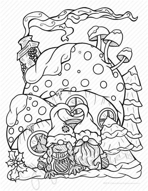 Christmas Gnome Coloring Pages Printable - Printable World Holiday