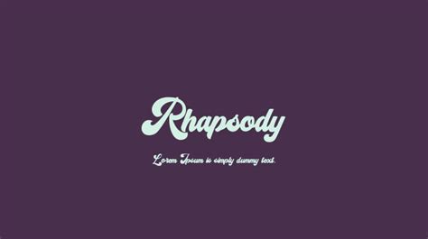 Rhapsody Font : Download Free for Desktop & Webfont