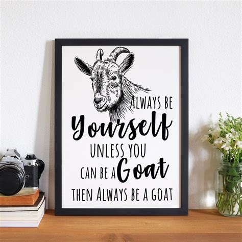 image 0 | Goat quote, Printable wall art quotes, Goat art