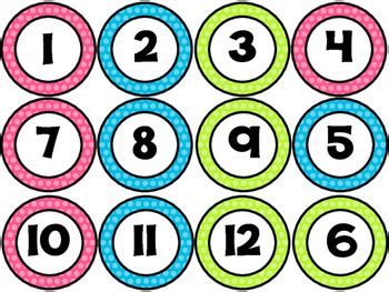 Number Circles - Polka Dot by Forever In Third Grade | TpT